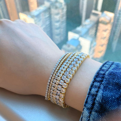 [Elite]Sparkling Radiant Princess Cut Tennis Bracelet