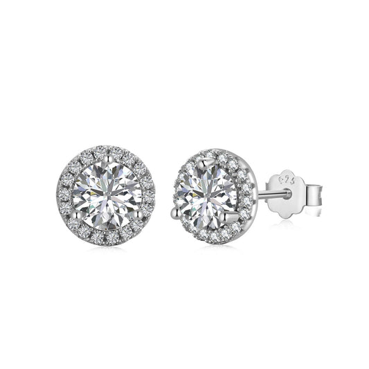 [Elite]Classic Princess Round Shape Earrings