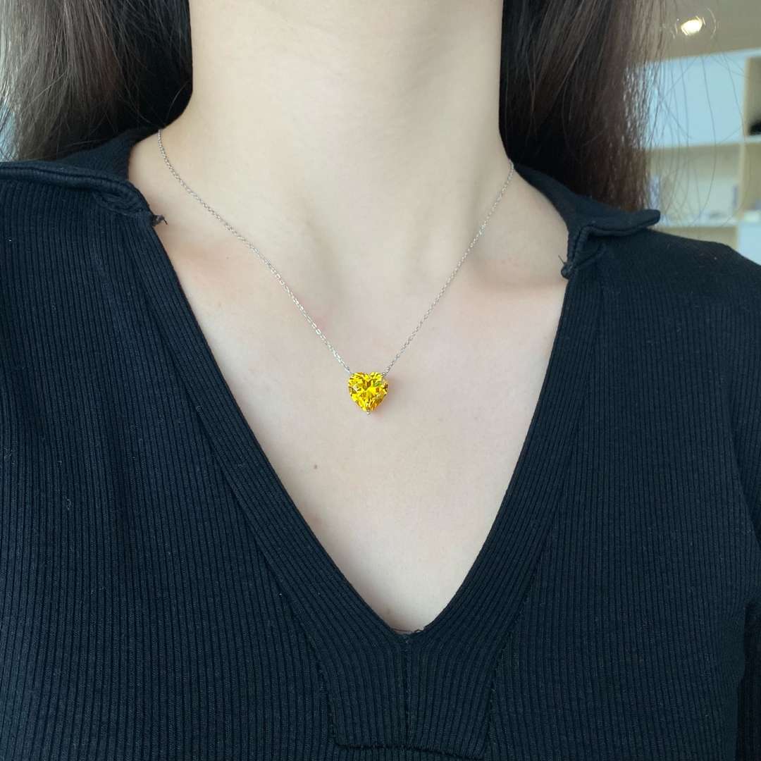 [Elite]6.0 carat Radiant Heart Shape Necklace