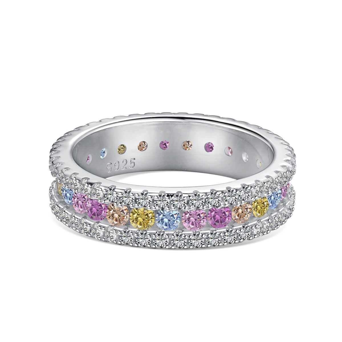 [Elite]Delicate Colorful Round Cut Daily Ring
