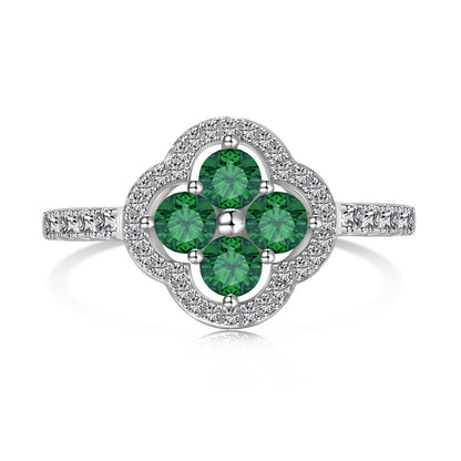 [Elite]Four Leaf Clover Flower Design Ring