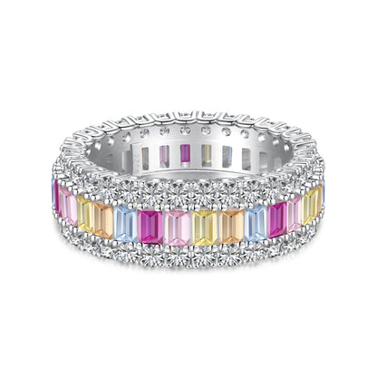 [Elite]Dainty Colorful Radiant Cut Daily Ring