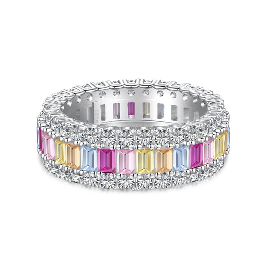 [Elite]Dainty Colorful Radiant Cut Daily Ring