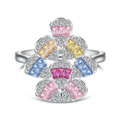 [Elite]Sparkling Colorful Water Drop Shape Daily Ring
