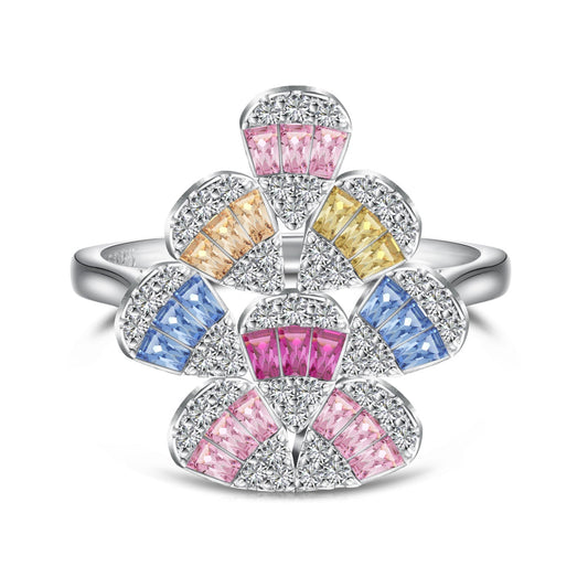 [Elite]Sparkling Colorful Water Drop Shape Daily Ring