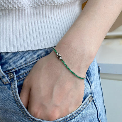 [Elite]Dazzling Colorful Round Cut Daily Bracelet
