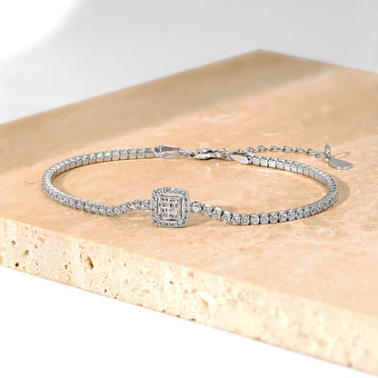 [Elite]Luxurious Dazzling Square Shape Banquet Bracelet