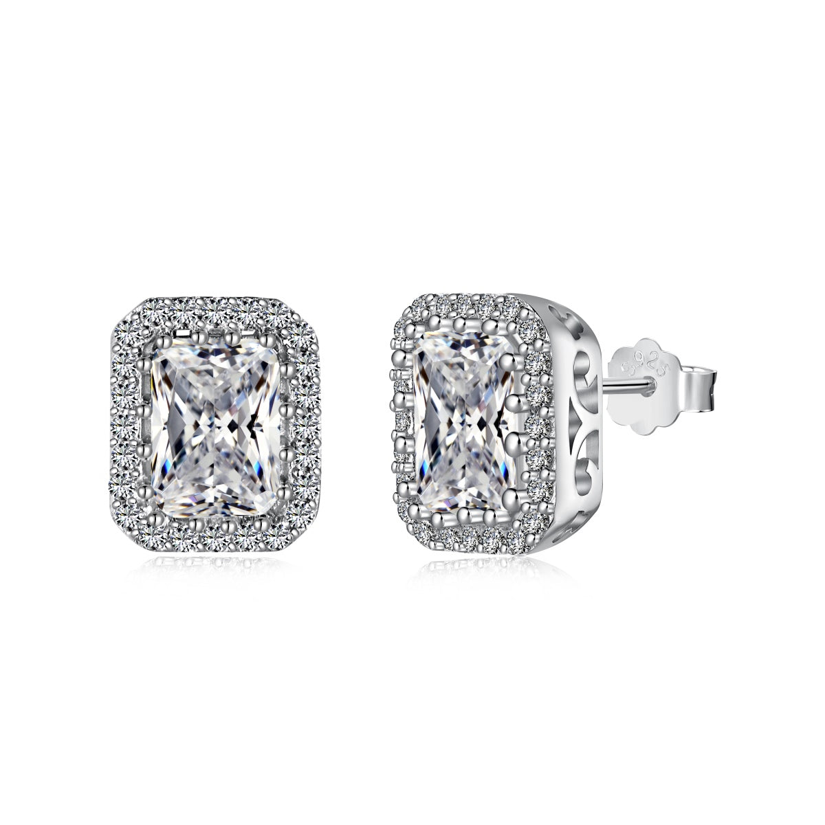 [Elite]1.0 Carat Luxurious Dainty Emerald Cut Daily Earrings