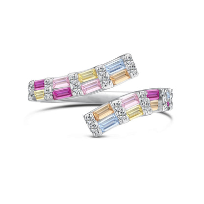 [Elite]Charming Colorful Radiant Cut Adjustable Daily Ring