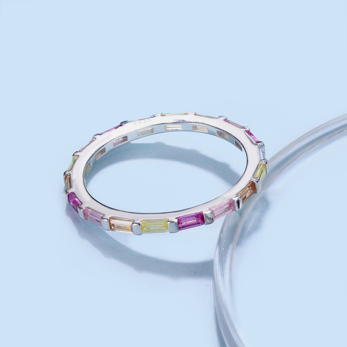 [Elite]Exquisite Multicolored Emerald Cut Daily Ring