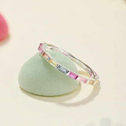 [Elite]Exquisite Multicolored Emerald Cut Daily Ring