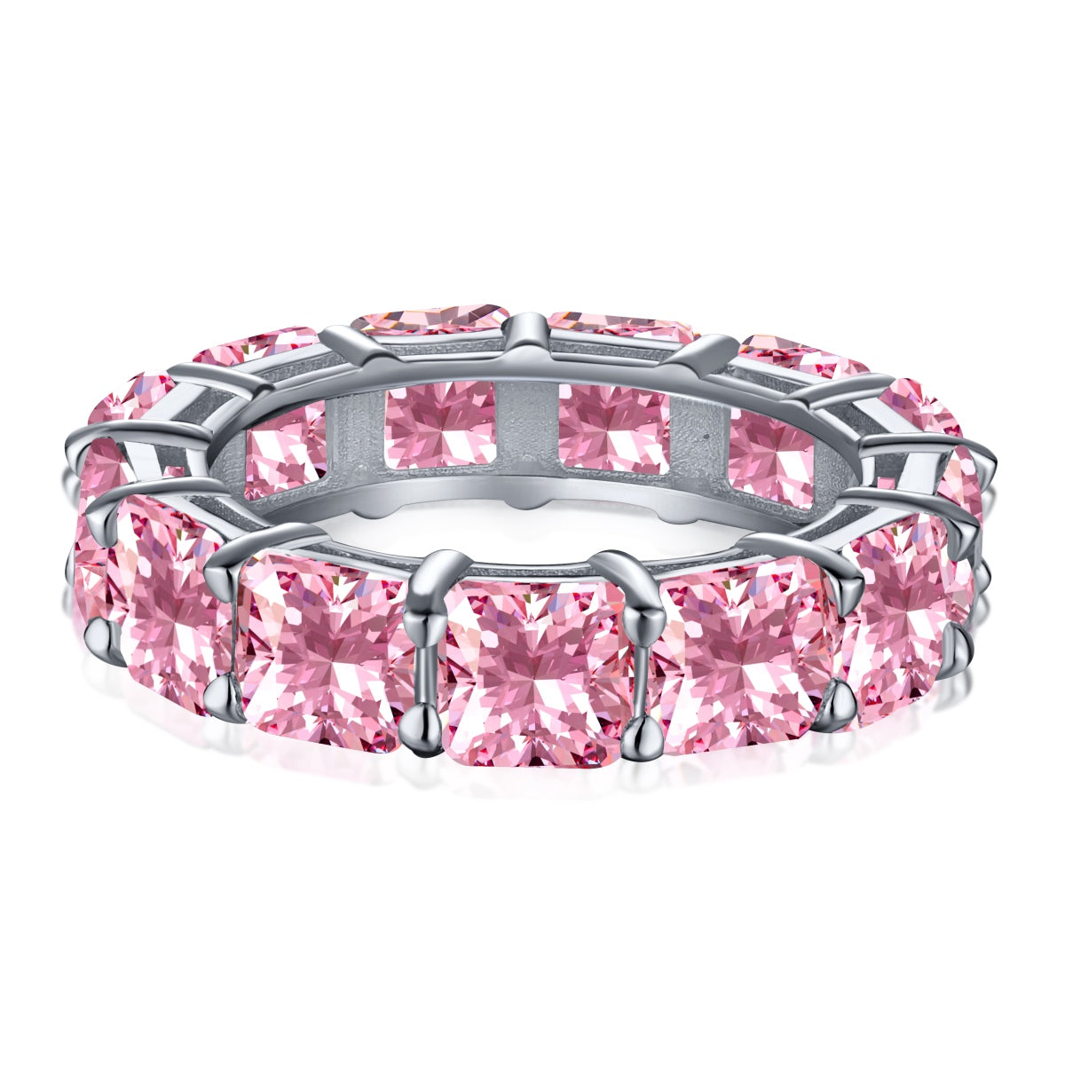 [Elite]Elegant Princess Cut Tennis Ring