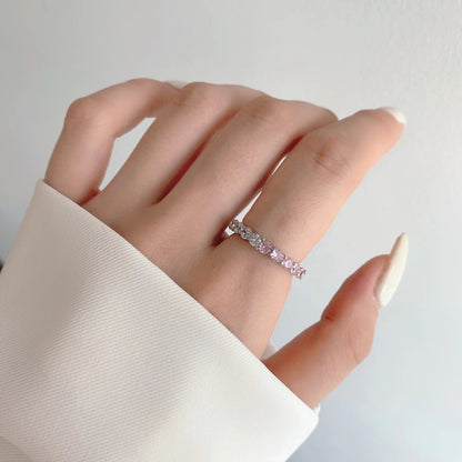 [Elite]Sparkling Round Cut Tennis Ring