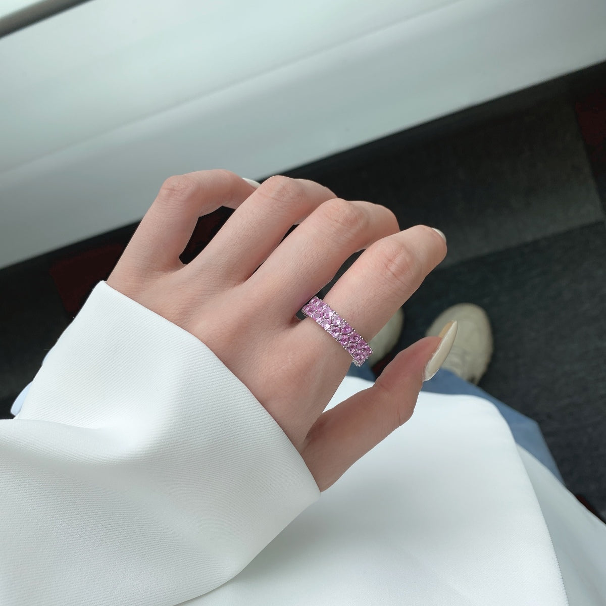 [Elite]Sparkling Full Heart Ring