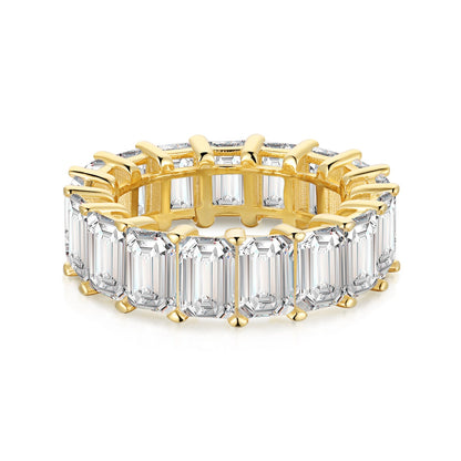 [Elite]0.75 Carat Elegant Emerald Cut Tennis Ring