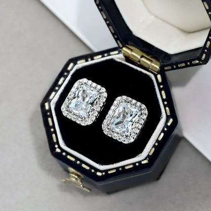 [Elite]1.0 Carat Luxurious Dainty Emerald Cut Daily Earrings