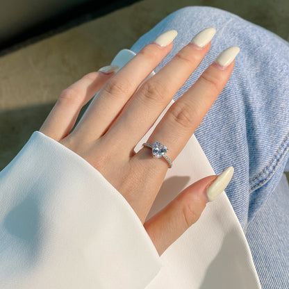 [Elite]2.0 Carat Dazzling Lustrous Heart Cut Lover Ring
