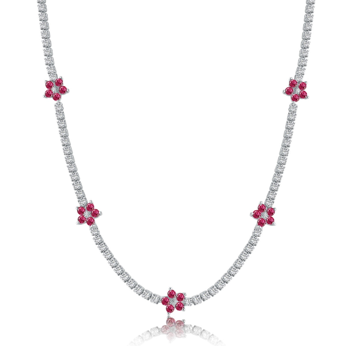 [Elite]Luxurious Colorful Flower Tennis Necklace