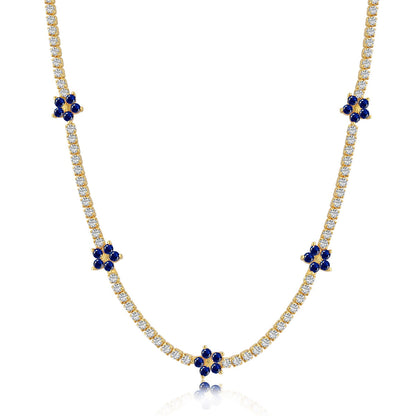 [Elite]Luxurious Colorful Flower Tennis Necklace