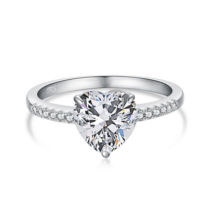 [Elite]2.0 Carat Dazzling Lustrous Heart Cut Lover Ring