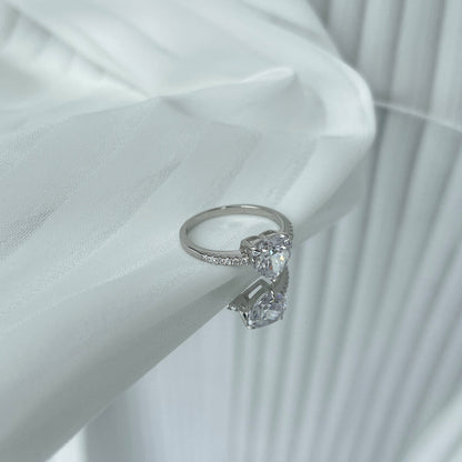 [Elite]2.0 Carat Dazzling Lustrous Heart Cut Lover Ring
