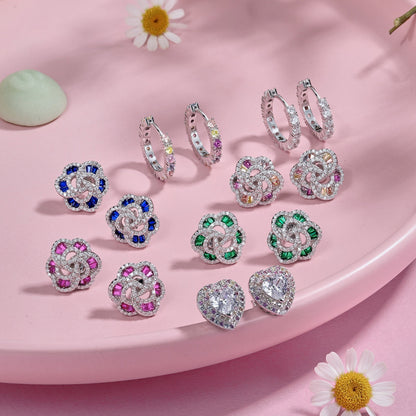 [Elite]Dazzling Heart Shape Lover Earrings