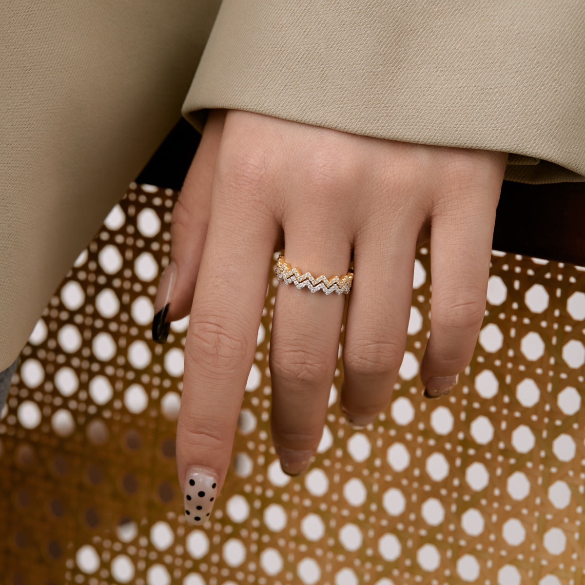 [Elite]Delicate Enchanting Wave Shape Daily Ring