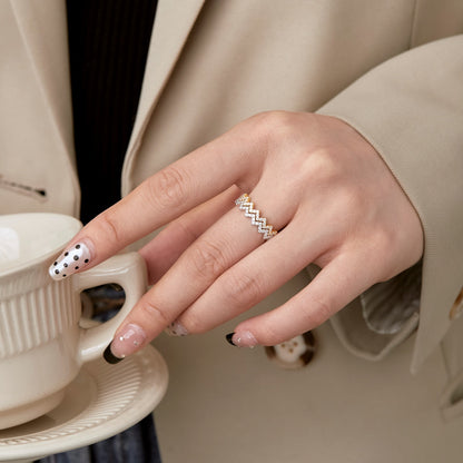 [Elite]Delicate Enchanting Wave Shape Daily Ring