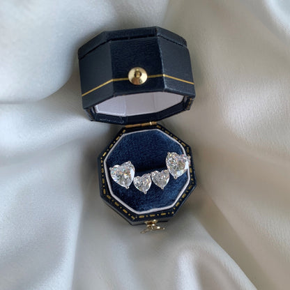 [Elite]Double Heart-Shape Classic Princess Style Earrings
