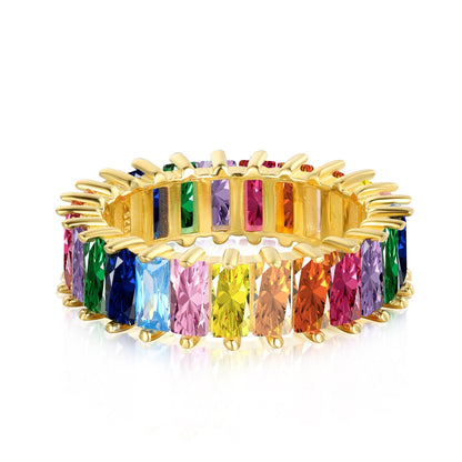 [Elite]Unique Colorful Radiant Cut RIng
