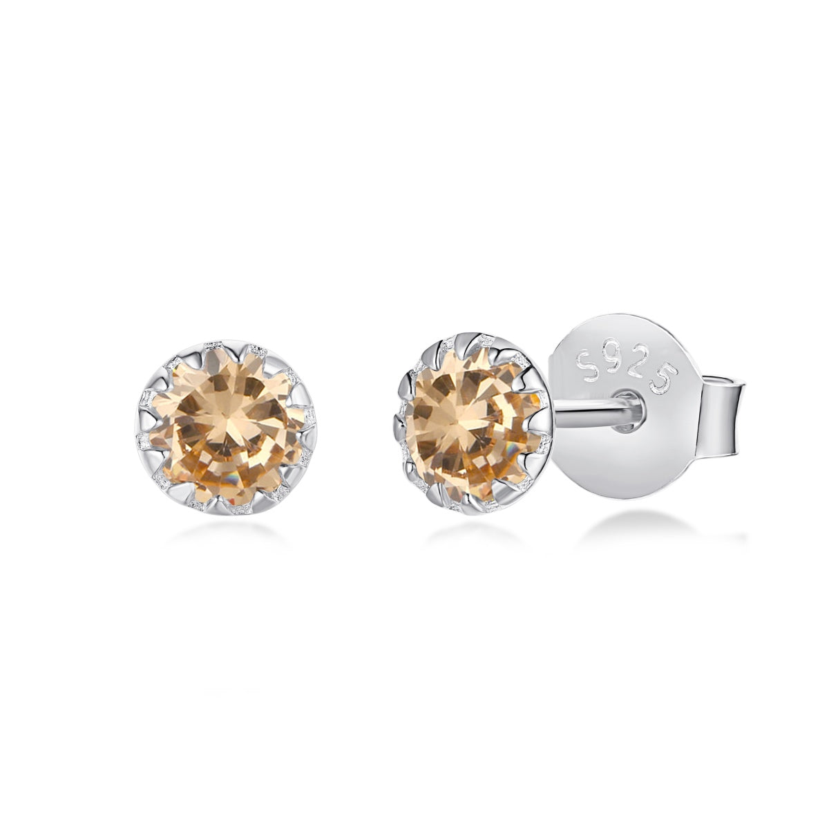 [Elite]Sparkling Colorful Round Shape Earrings