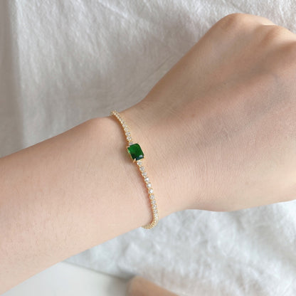 [Elite]1.0 Carat Unique Emerald Cut Banquet Bracelet