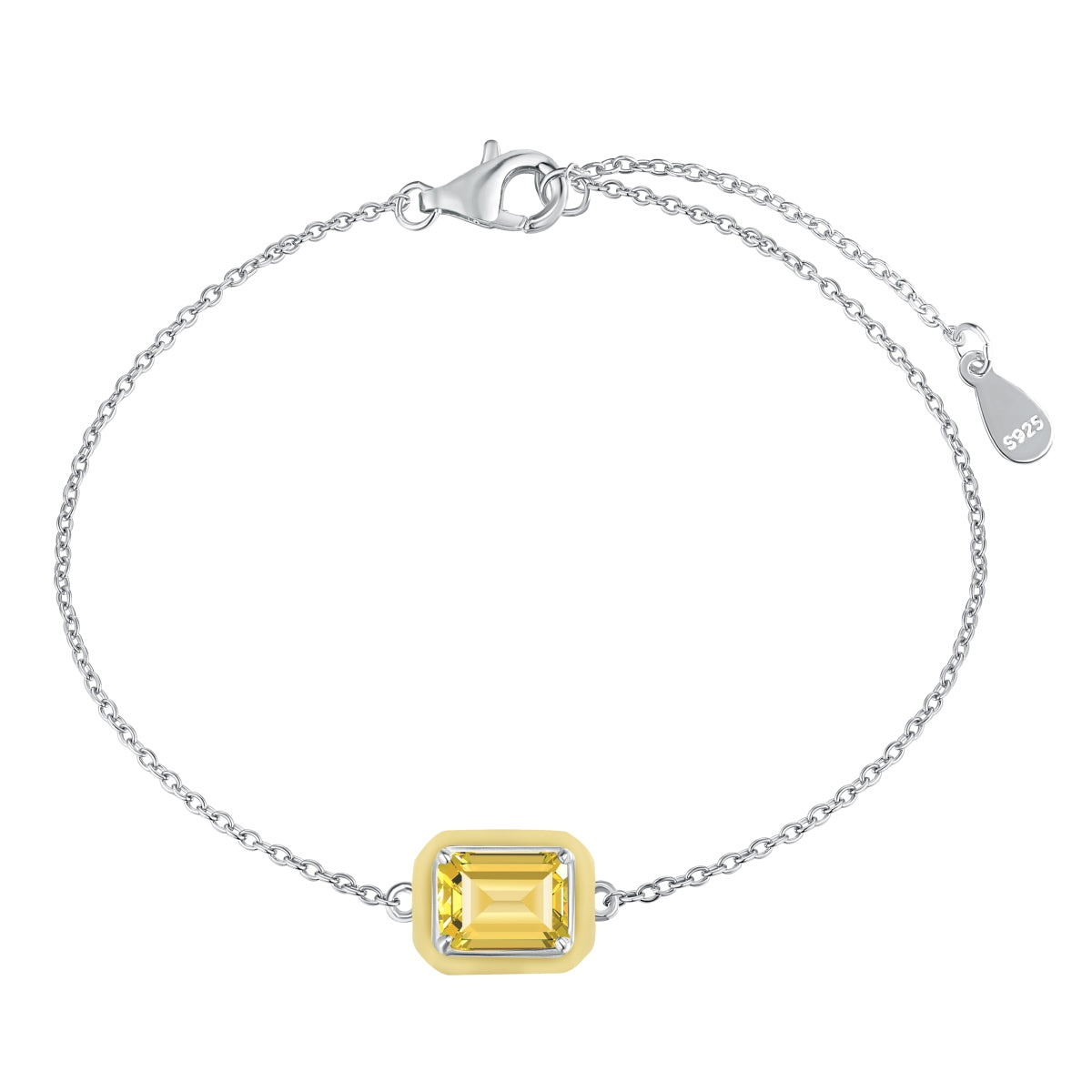 [Elite]2.0 Carat Sparkling Colorful Emerald Cut Daily Bracelet
