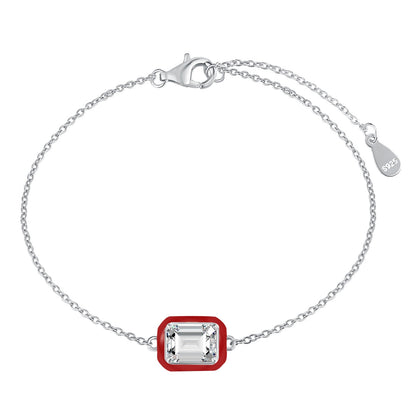 [Elite]2.0 Carat Sparkling Colorful Emerald Cut Daily Bracelet