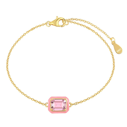 [Elite]2.0 Carat Sparkling Colorful Emerald Cut Daily Bracelet