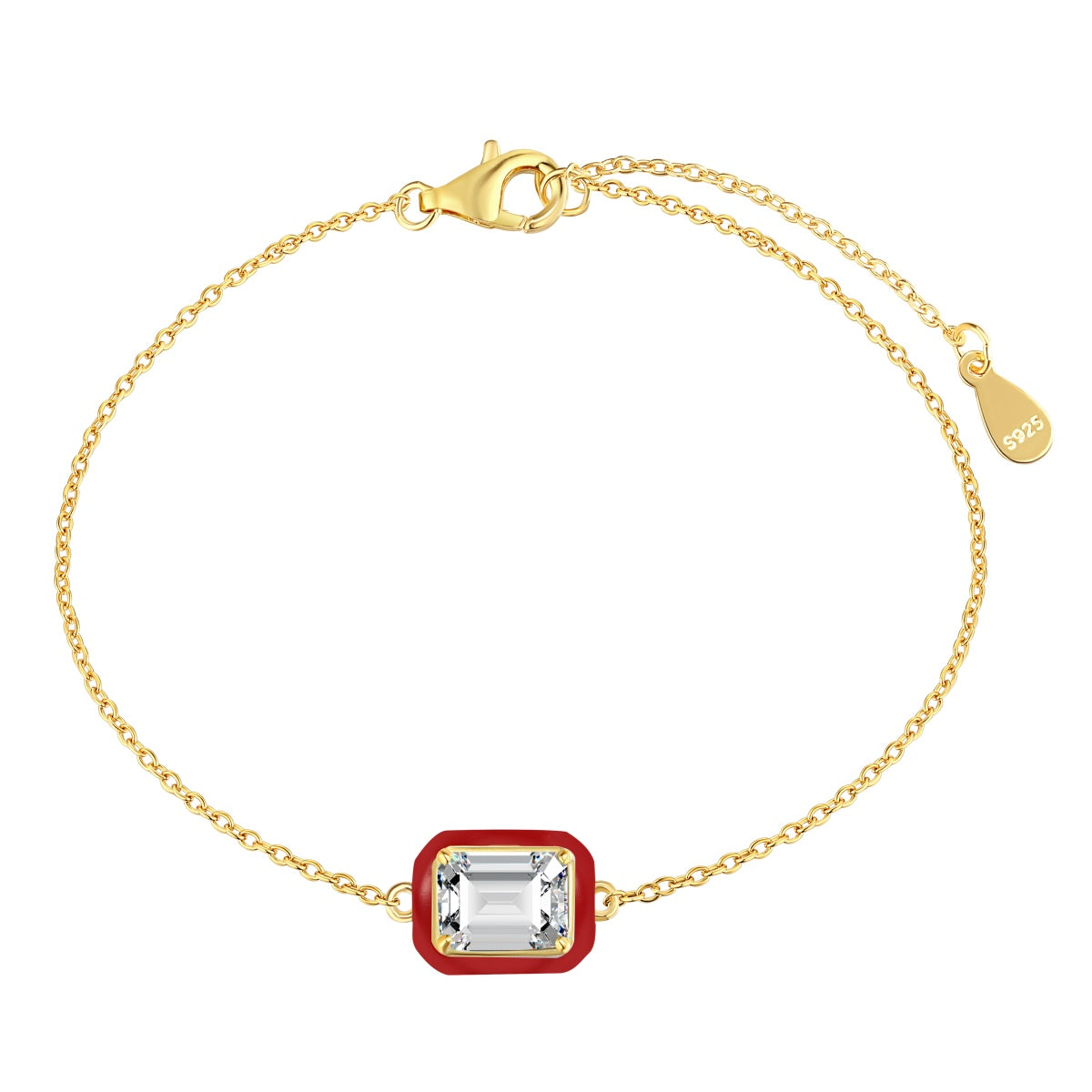 [Elite]2.0 Carat Sparkling Colorful Emerald Cut Daily Bracelet