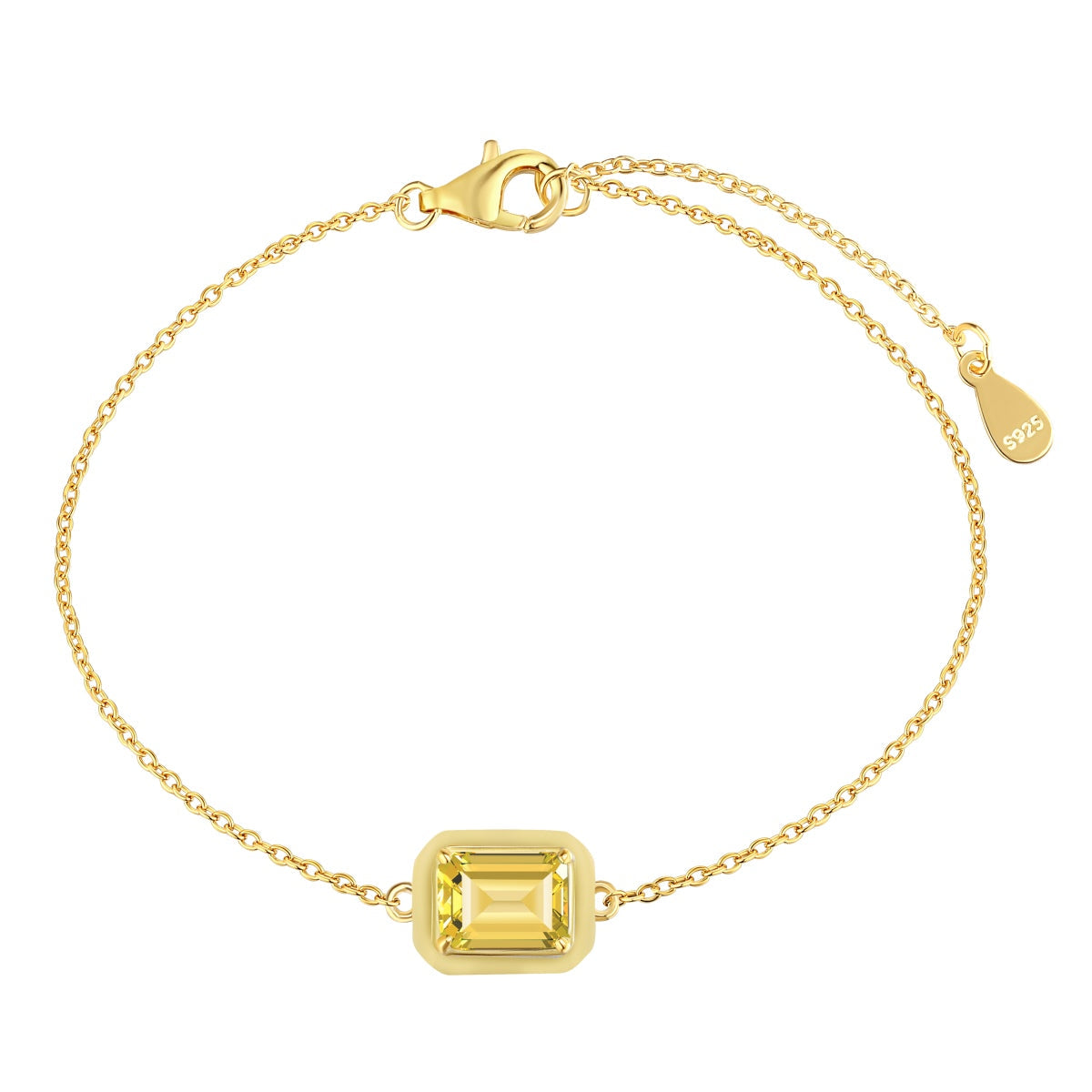 [Elite]2.0 Carat Sparkling Colorful Emerald Cut Daily Bracelet