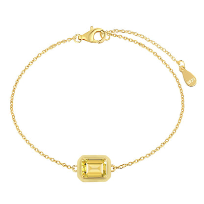 [Elite]2.0 Carat Sparkling Colorful Emerald Cut Daily Bracelet