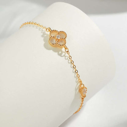 [Elite]Delicate Four Leaf Clover Bracelet