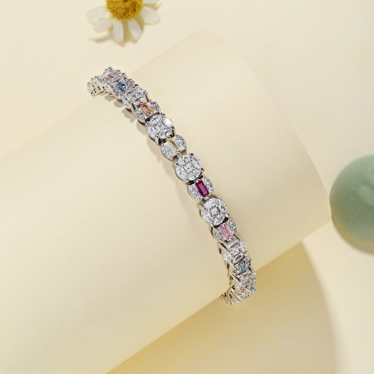 [Elite]Dazzling Radiant Multi Cut Daily Bracelet