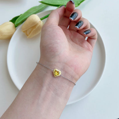 [Elite]Sparkling Romantic Heart Shape Lover Bracelet
