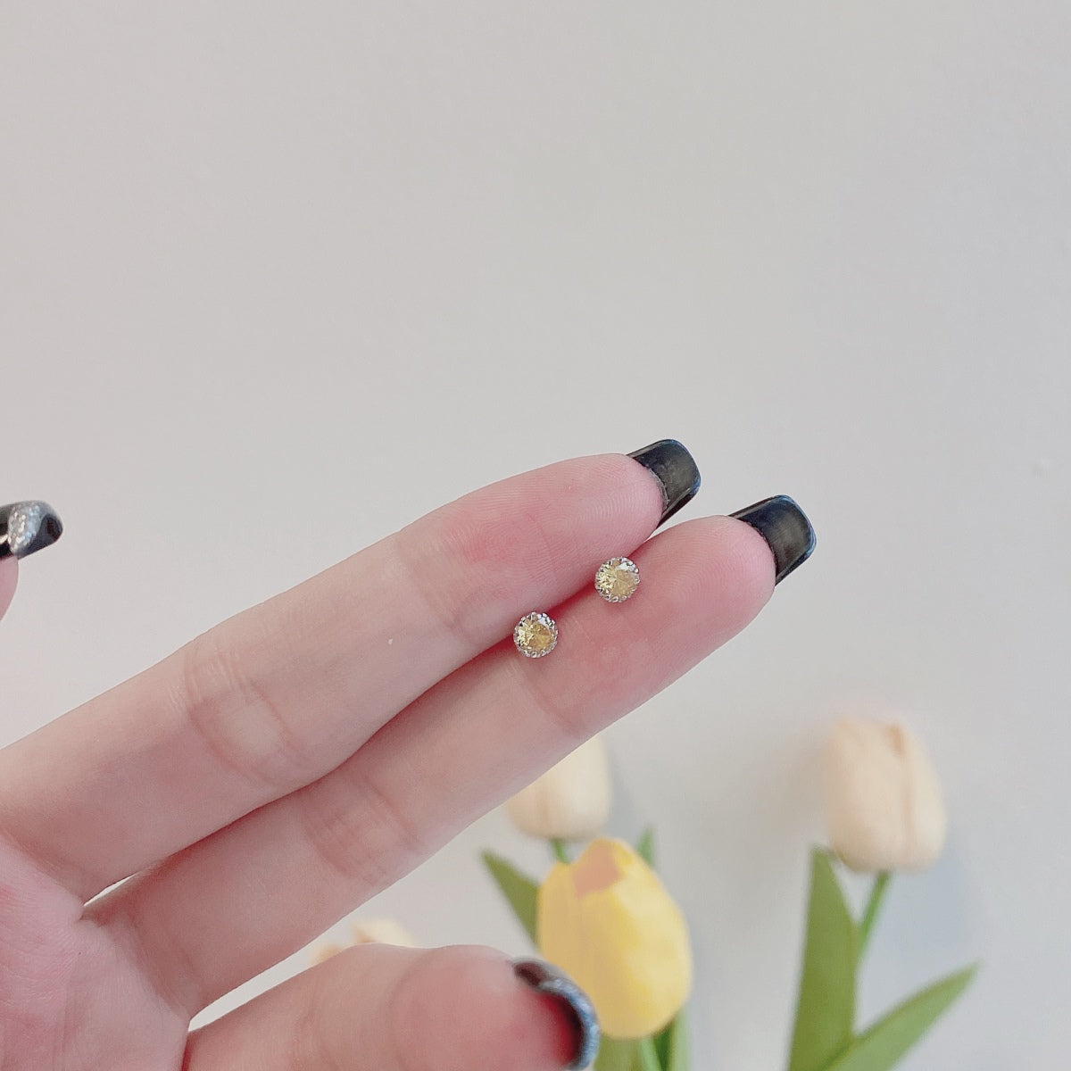 [Elite]Sparkling Colorful Round Shape Earrings
