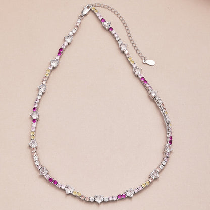 [Elite]Delicate Colorful Rainbow Tennis Chain