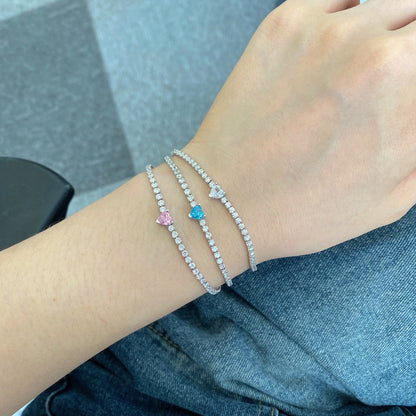 [Elite]0.5 Carat Elegant Romantic Heart Shape Lover Bracelet