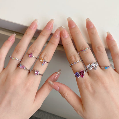[Elite]Radiant Colorful Multi Cut Daily Ring