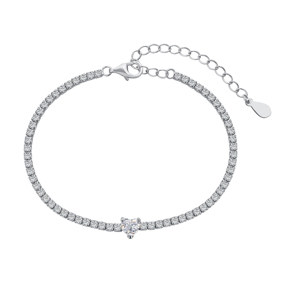 [Elite]0.5 Carat Elegant Romantic Heart Shape Lover Bracelet