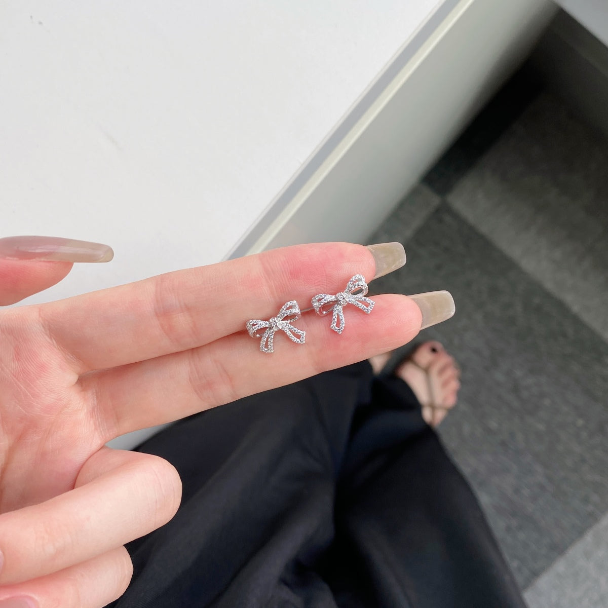 [Elite]Dainty Bow Shape Earrings