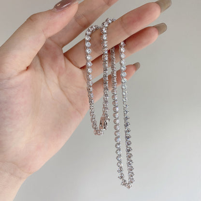 [Elite]Ornate Heart Cut Tennis Necklace