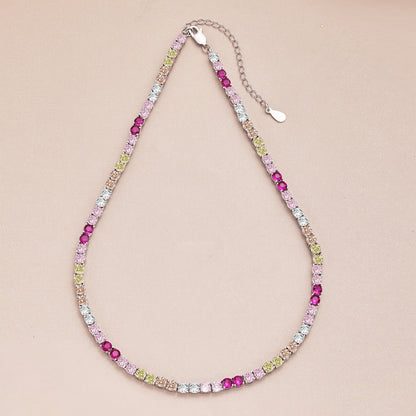 [Elite]Delicate Colorful Tennis Necklace