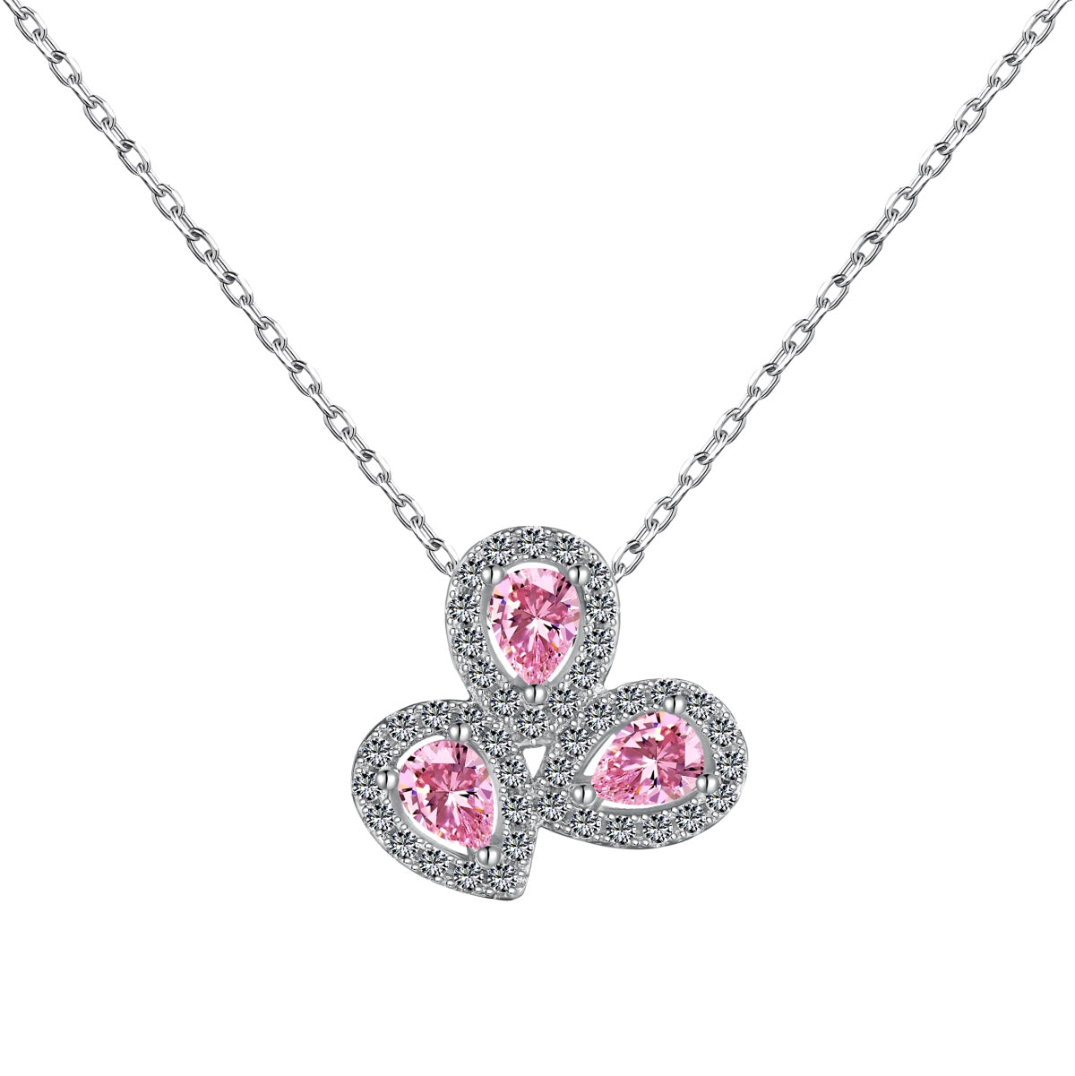[Elite]Elegant Flower Shape Pear Cut Necklace